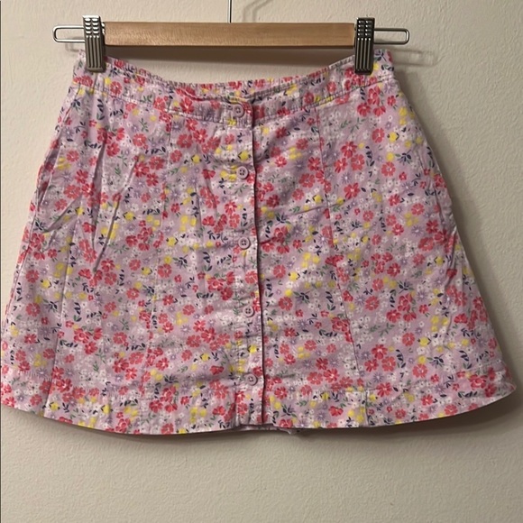 GAP Pink and Blue floral spring  A-Line Mini Skirt Casual - Picture 1 of 11